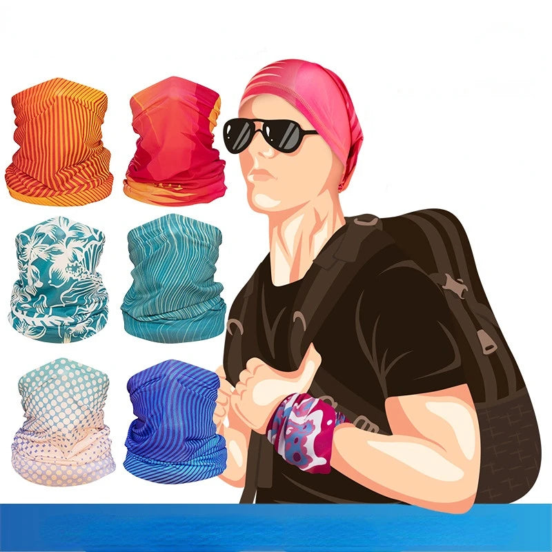 Ice Silk Gesichtsmaske mit UV-Schutz – Schnelltrocknend, Unisex, Multifunktionstuch für Outdoor