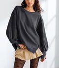 Damen Oversized Hoodie | 100% Baumwolle, Patchwork, Streetwear