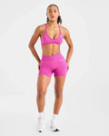 Women's Sports & Yoga Set: Seamless Yoga & Gym Shorts with Sports Bra (2-Piece Athletic Outfit) Non-Slip & Moisture-Wicking