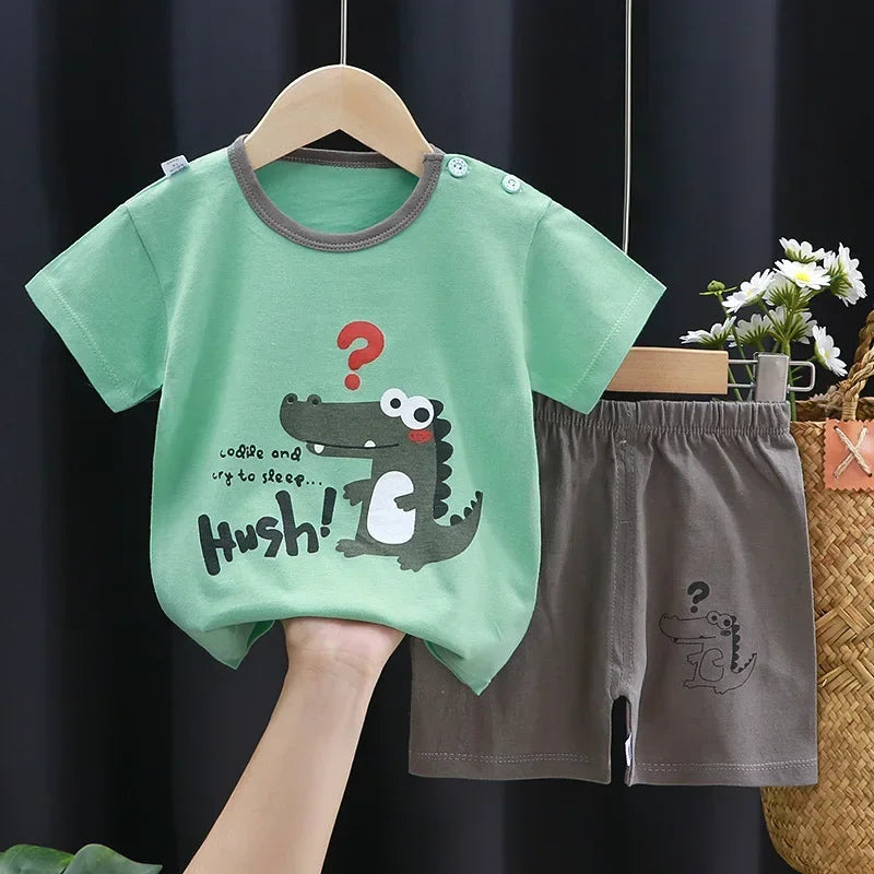 Kinder Sommer-Set – T-Shirt & Shorts | 100% Baumwolle, Atmungsaktiv & Hautfreundlich