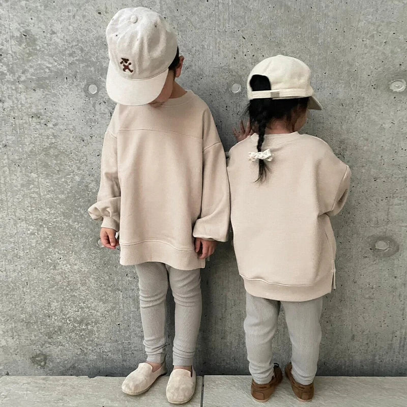 Kinder Strick-Pullover | Rundhals, Langarm, Unisex