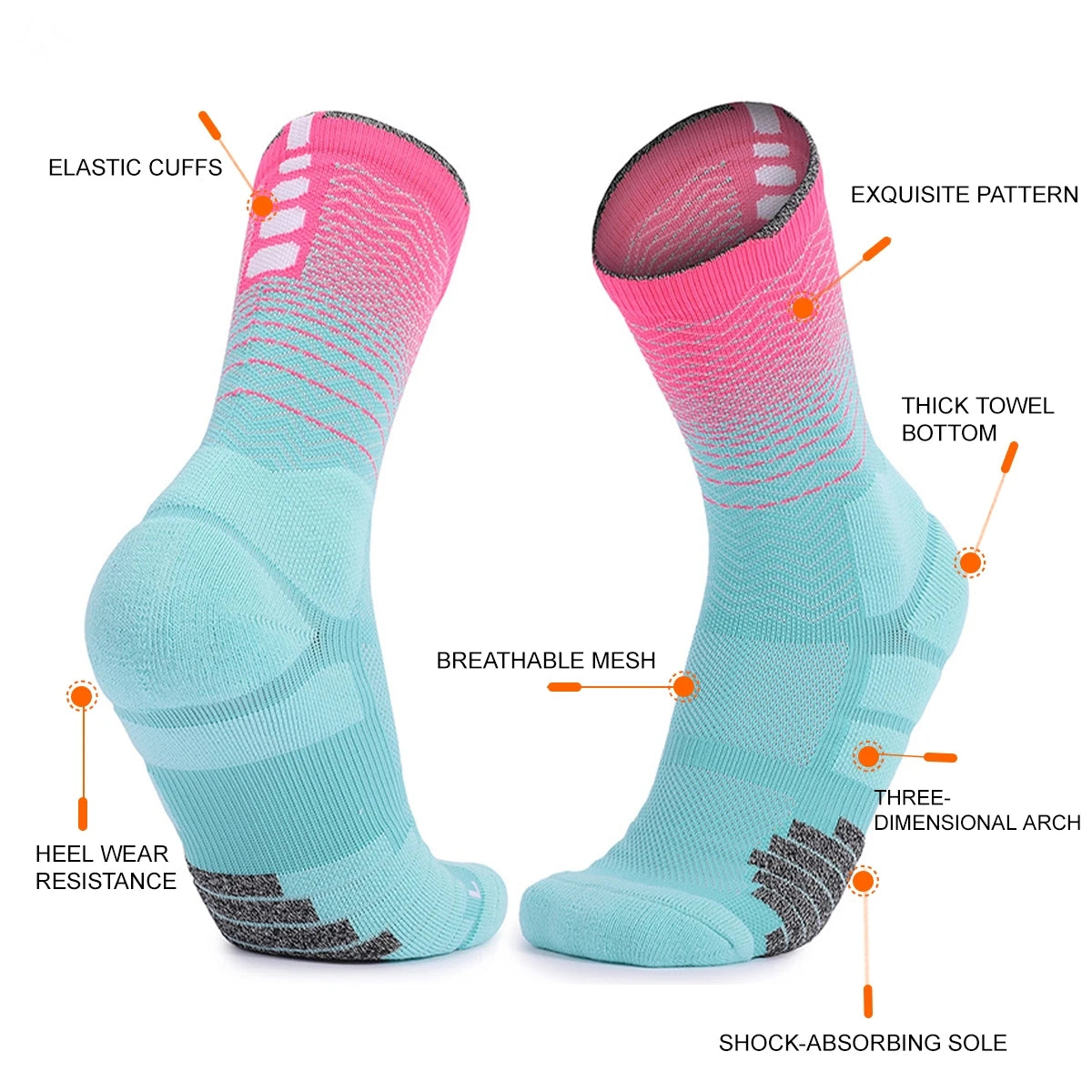 2er-Pack Athletik-Sportsocken mit Frotteesohle