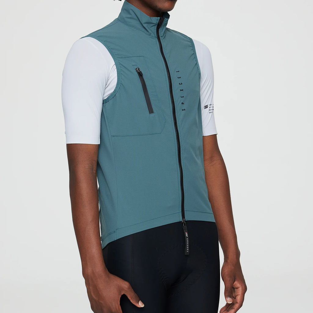 SPEXCEL Herren Radsport-Weste – Leicht, Windabweisend & Stretchbar | Ganzjahres-Windbreaker