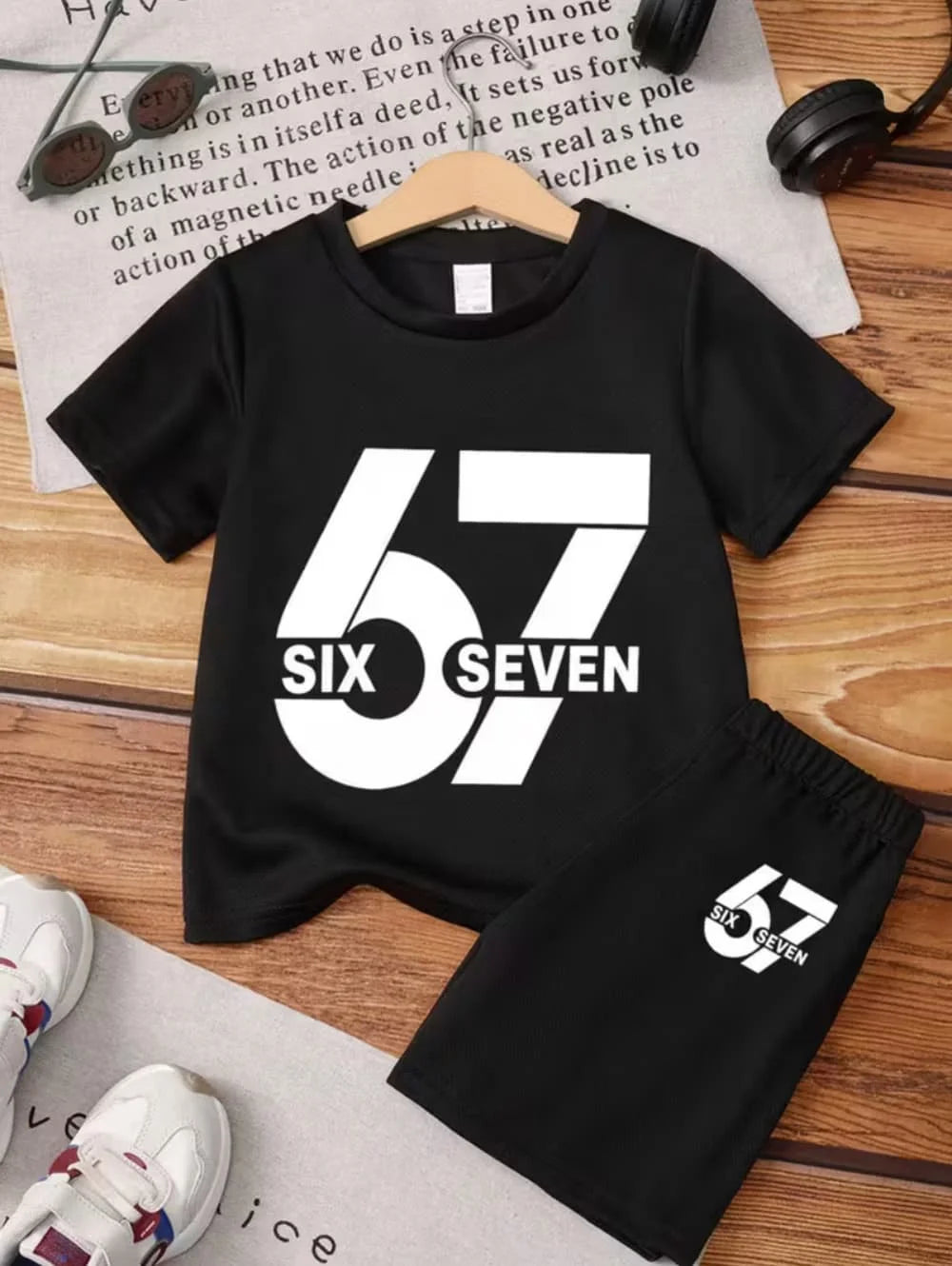 Kinder 3D-Print Set – T-Shirt & Shorts