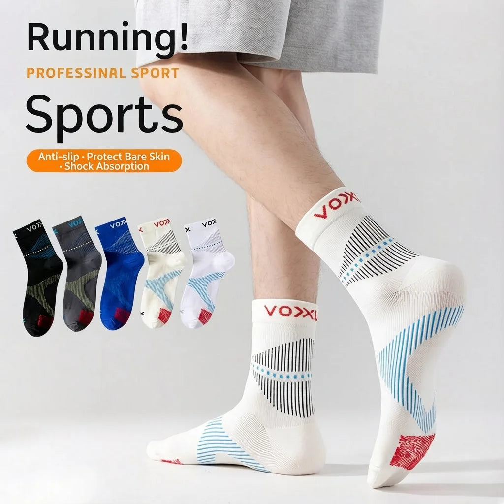 WRELS Laufsocken – Feuchtigkeitsableitend, Atmungsaktiv, Gepolstert | Kompressionssocken für Sport & Outdoor | 1/2/3 Paar