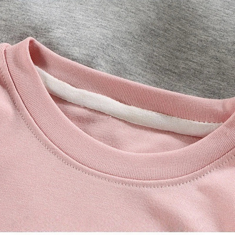 Kinder Langarm T-Shirt | Baumwolle, Einfarbig, Rundhals, Unisex, Frühling/Herbst, 90–150 cm