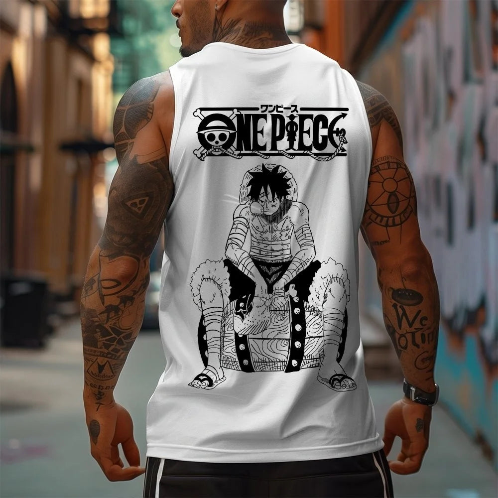 One Piece Luffy Tank Top – Sleeveless Sports Vest