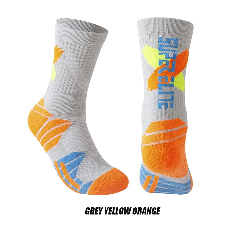 LaufWerk Elite Sport Socks – Gepolsterte Hochschaft-Sportsocken für Herren