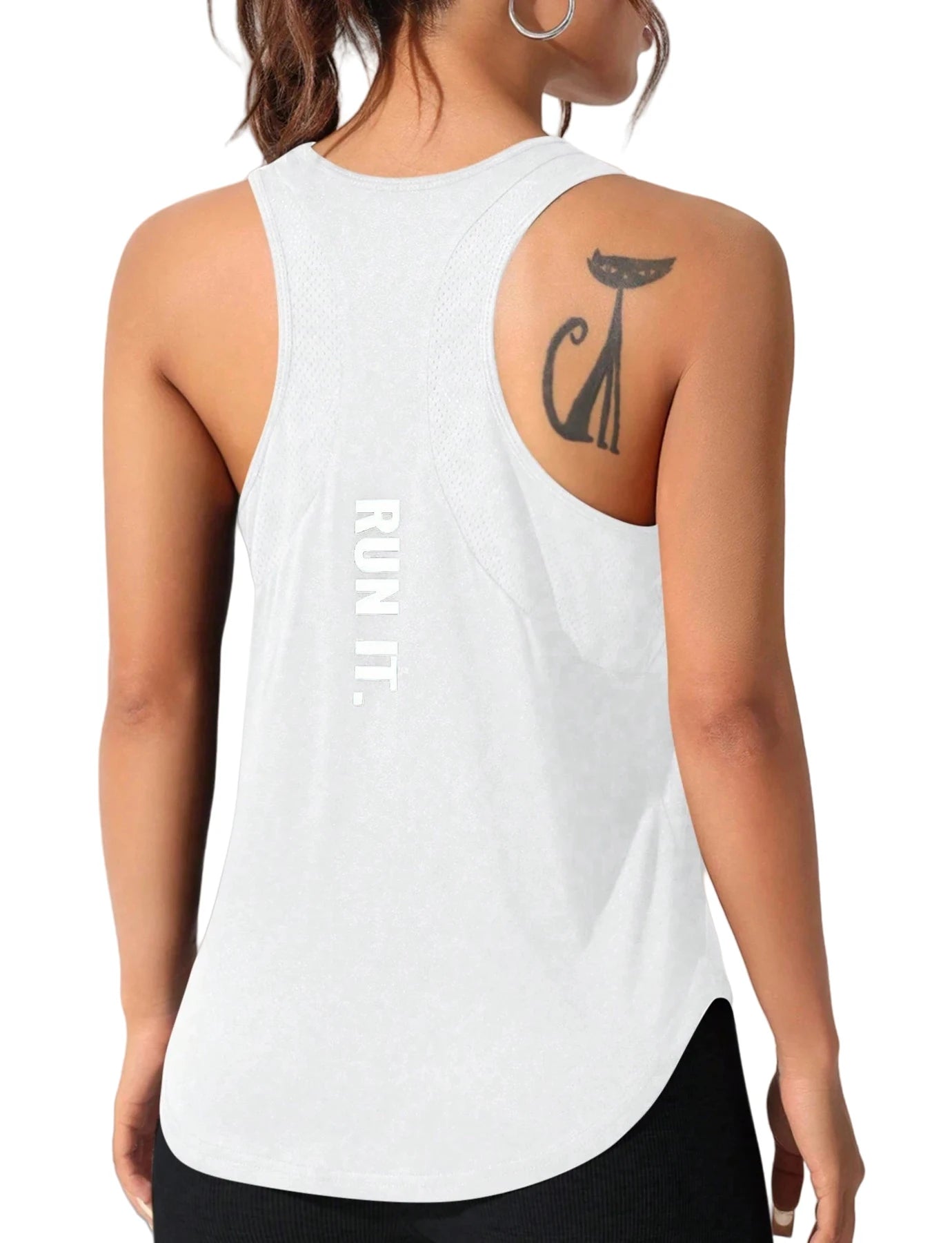 Damen Sport-Vest mit Stickerei – Atmungsaktiv für Yoga, Tennis & Alltag