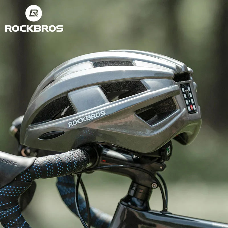 ROCKBROS Fahrradhelm mit USB-Rücklicht ZK-013 – Ultraleicht EPS PC, MTB & Rennrad, 55–60 cm