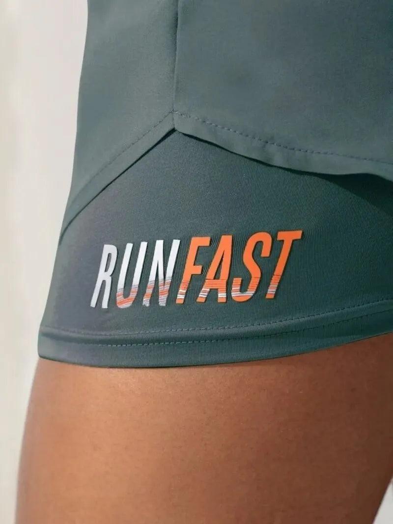 LaufWerk FlexShorts Women – High Waist Fake Two-Piece Shorts für Yoga & Running