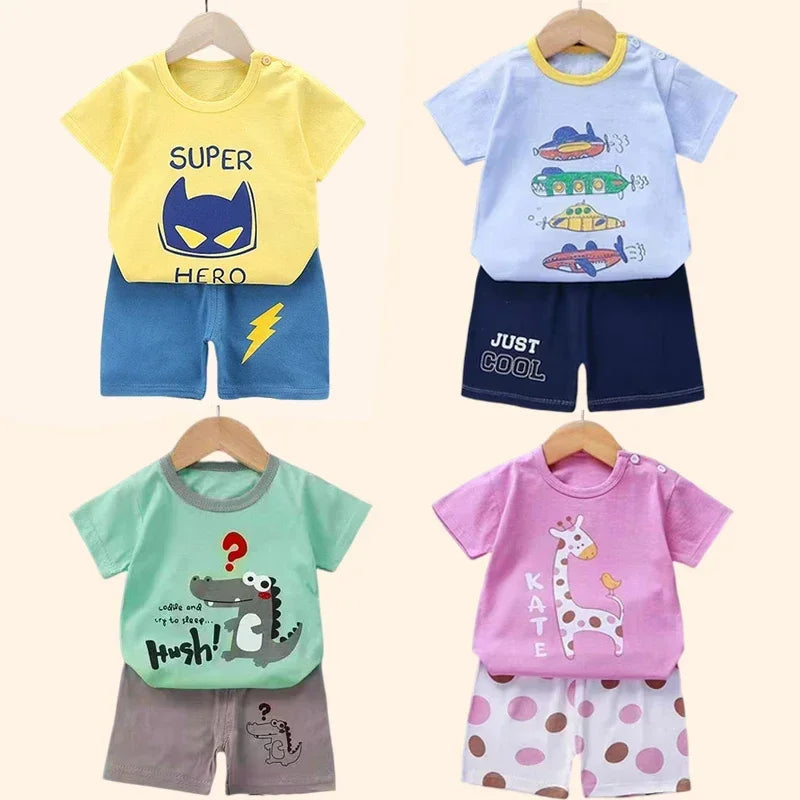 Kinder Sommer-Set – T-Shirt & Shorts | 100% Baumwolle, Atmungsaktiv & Hautfreundlich