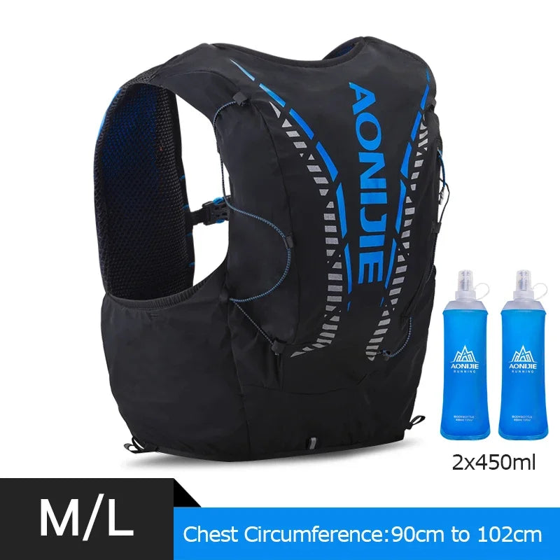 AONIJIE C962 Hydrationsweste 12L – Trailrunning, Wandern & Marathon | Softflask & Trinkblase | Unisex