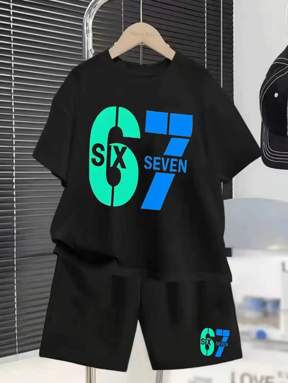 Kinder 3D-Print Set – T-Shirt & Shorts