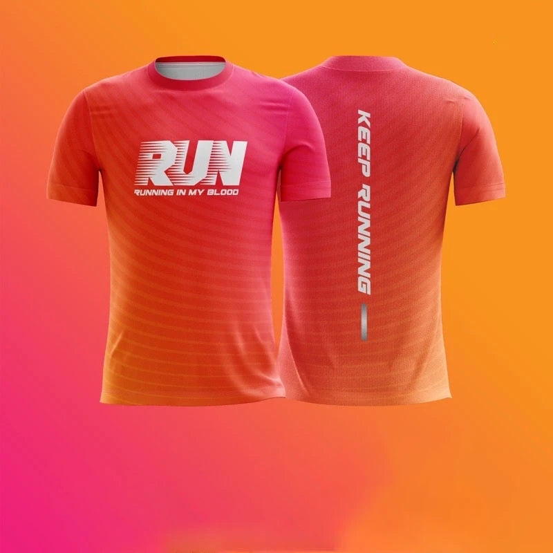Herren 3D-Print Lauf-T-Shirt – Atmungsaktives Schnelltrocknend Gym Top