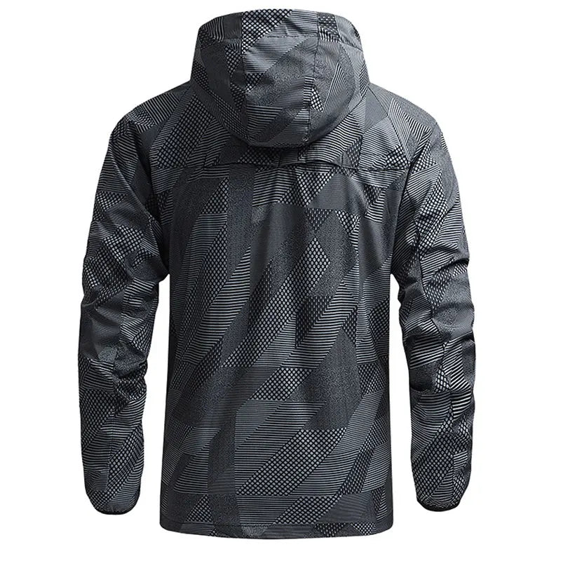Herren Laufjacke mit Kapuze – Atmungsaktiv | Fitness, Joggen & Tennis | Weich & Leicht