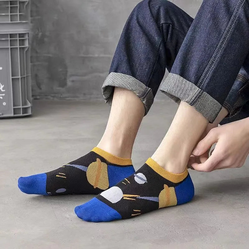 Ankle Socks 10er-Pack – Bunte Cartoon-Motive, Unisex