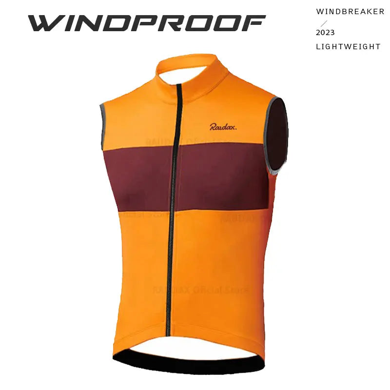 RAUDAX Herren Radsport-Weste – Ärmellos, Windabweisend & Leicht | MTB & Rennrad