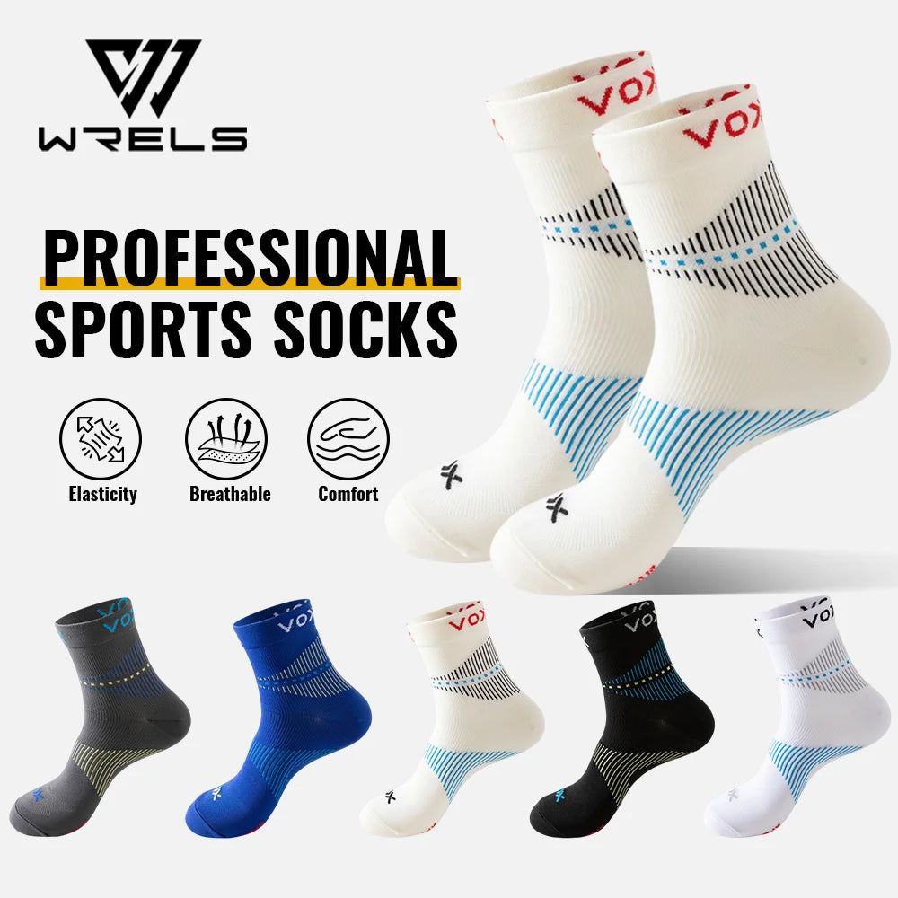 WRELS Laufsocken – Feuchtigkeitsableitend, Atmungsaktiv, Gepolstert | Kompressionssocken für Sport & Outdoor | 1/2/3 Paar