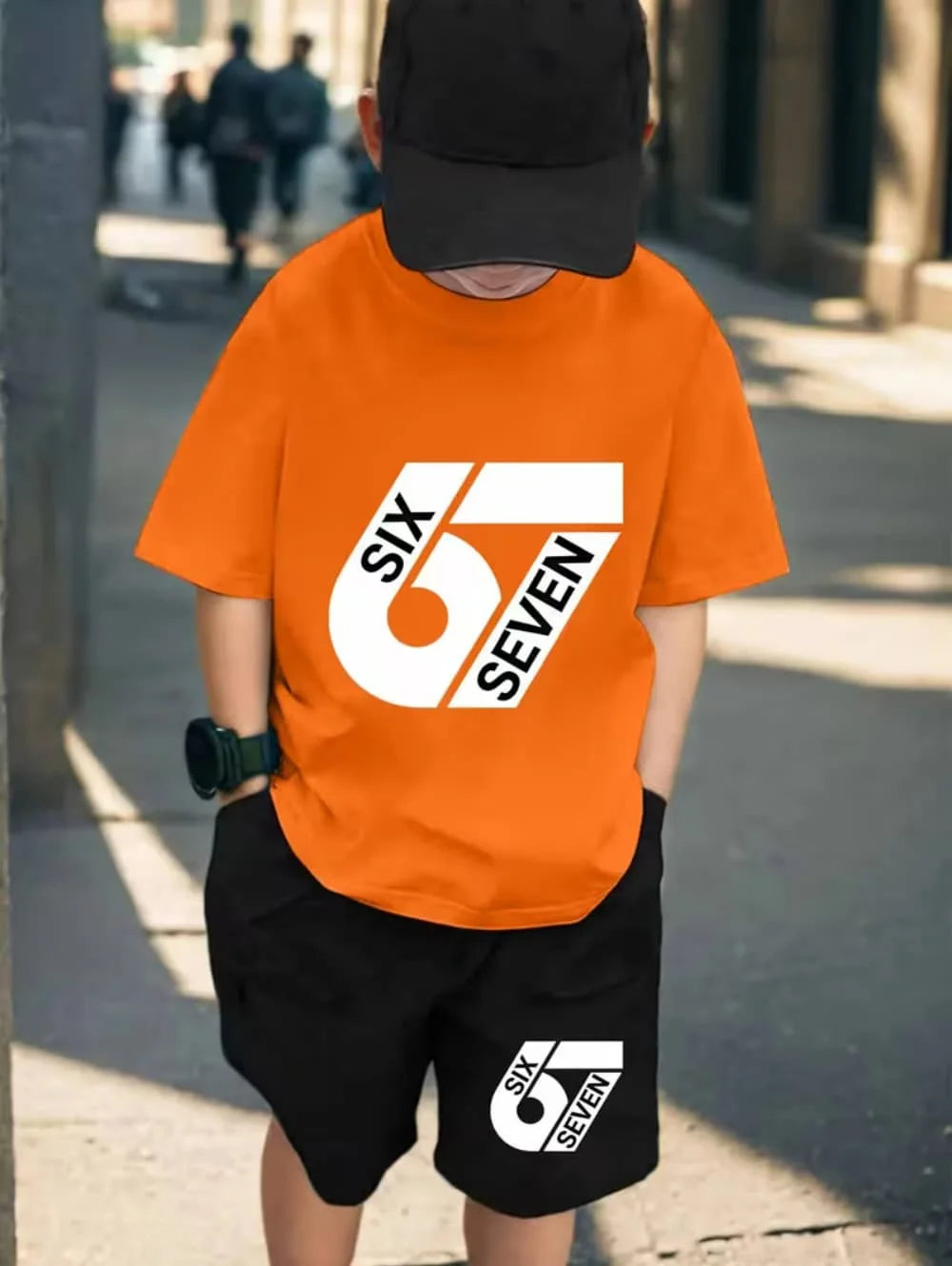 Kinder 3D-Print Set – T-Shirt & Shorts