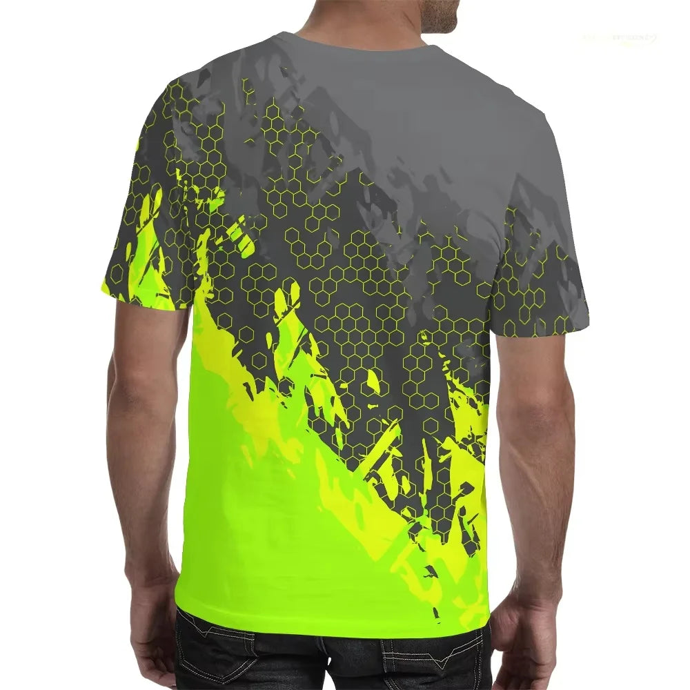 Herren Outdoor T-Shirt mit 3D-Druck – Wandern, Laufen, Klettern | Drifit Kurzarm