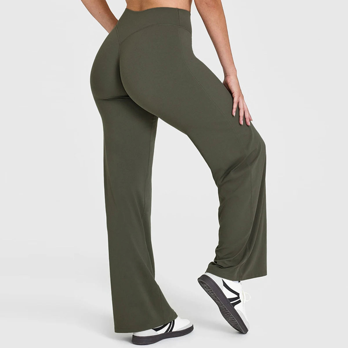 Flared Yoga Leggings Damen – Weitbein, atmungsaktiv, nahtlos