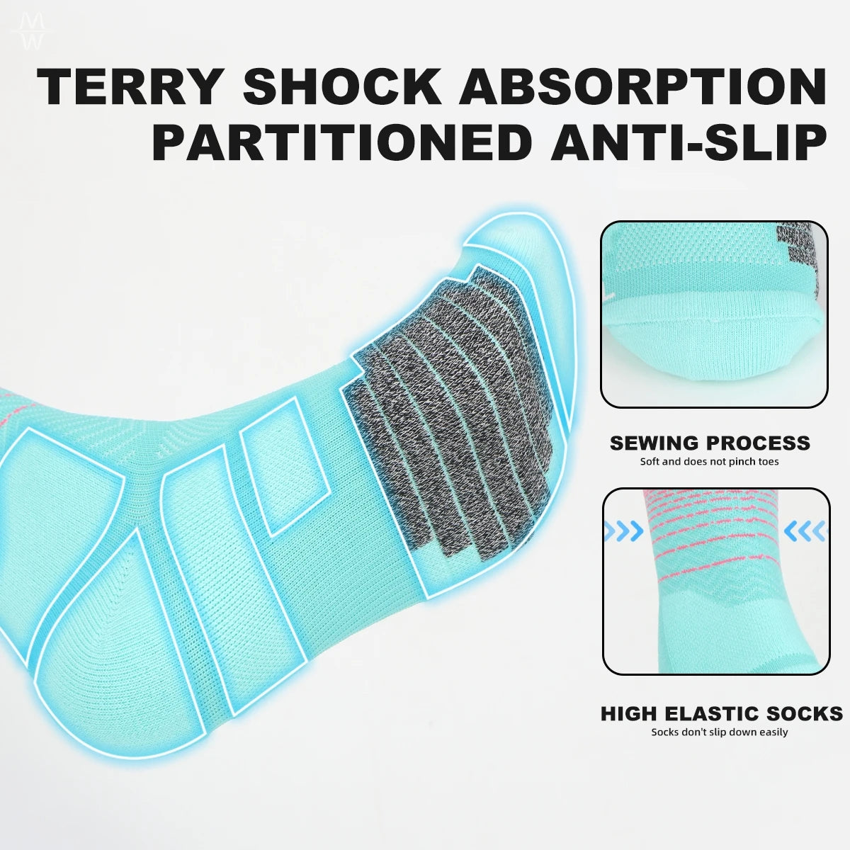 2er-Pack Athletik-Sportsocken mit Frotteesohle