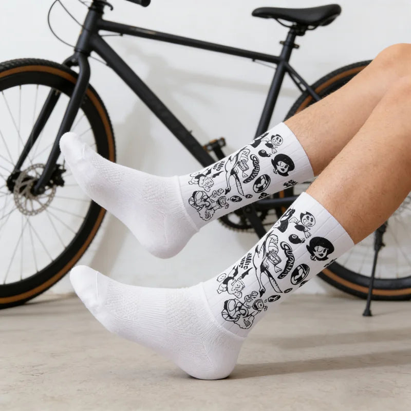 Anti-Rutsch Silikon Aero Radsocken – Whiteline