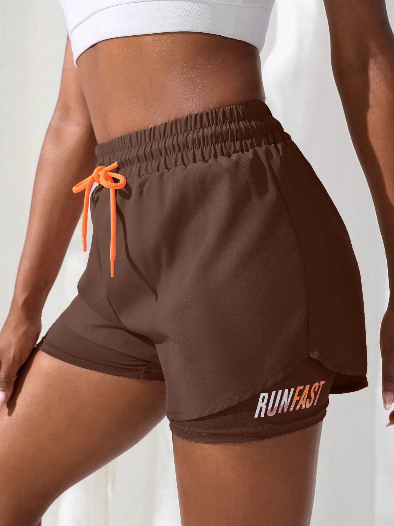 LaufWerk FlexShorts Women – High Waist Fake Two-Piece Shorts für Yoga & Running