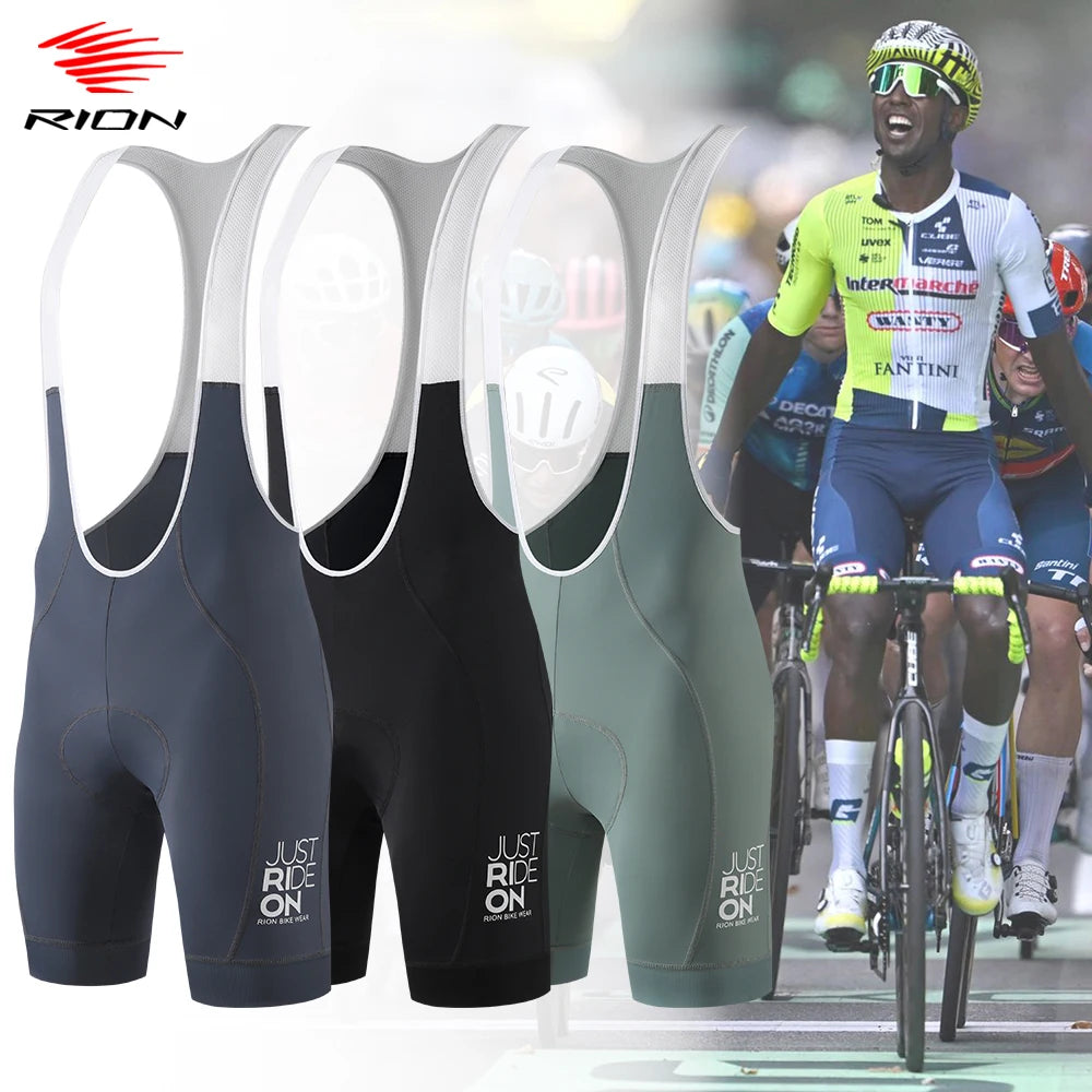 RION Herren Fahrrad-Trägerhose Pro – Italienisches Dolomiti 8H Polster für extreme Distanzen