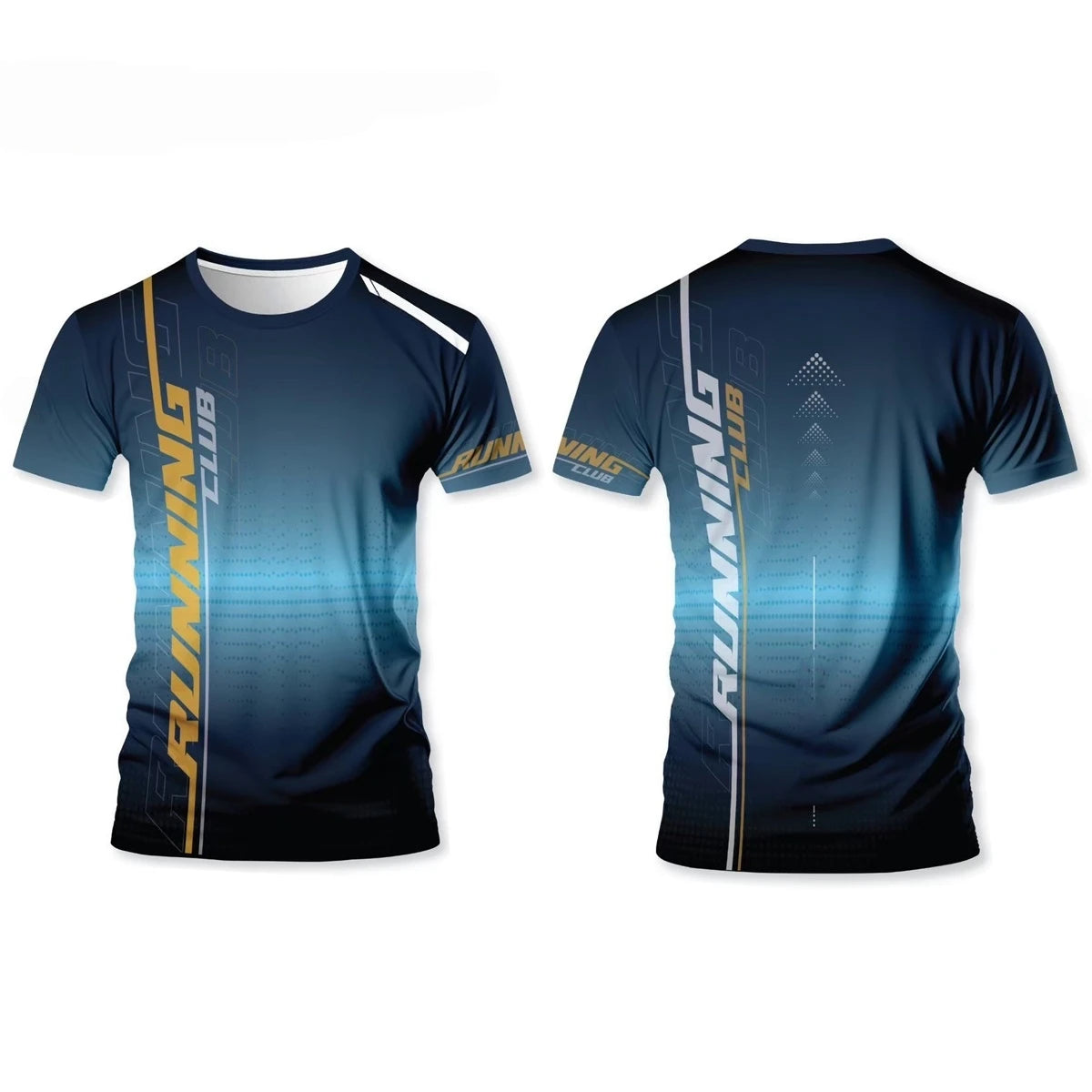 Herren 3D-Print Lauf-T-Shirt – Atmungsaktives Schnelltrocknend Gym Top