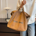 Damen Canvas Tote Bag – Retro-Style, Großes Fassungsvermögen
