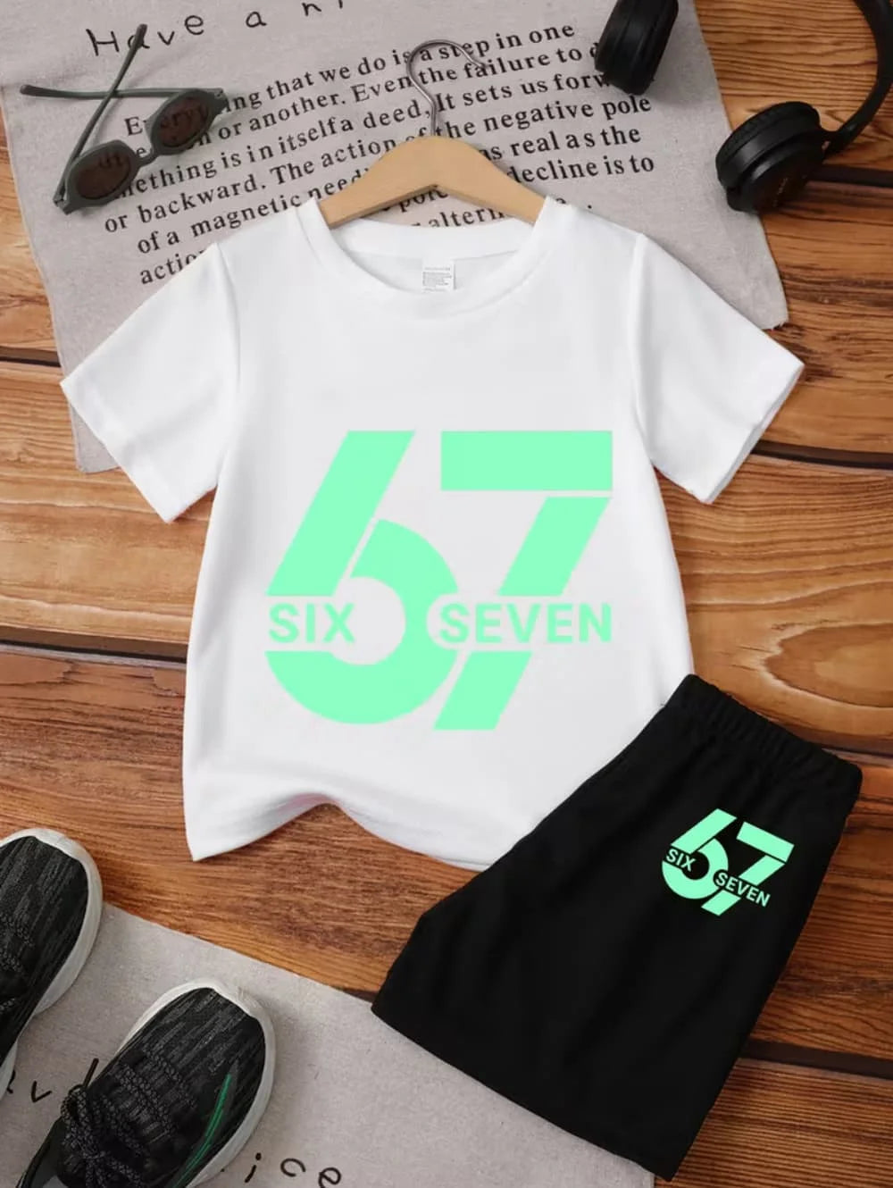 Kinder 3D-Print Set – T-Shirt & Shorts