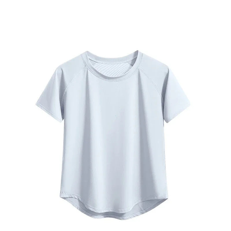 Yoga-Tops Damen – Sportswear Gym Shirt, Kurzarm, atmungsaktiv & schnelltrocknend | Pilates, Joggen, Workout