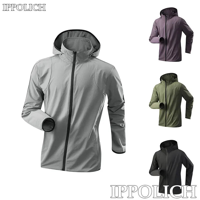 Unisex Herbst-Sportjacke – Windabweisend | Abnehmbare Kapuze | Laufen & Fitness