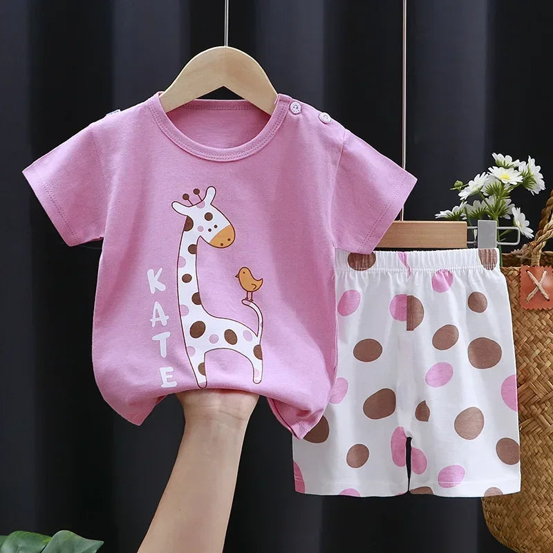 Kinder Sommer-Set – T-Shirt & Shorts | 100% Baumwolle, Atmungsaktiv & Hautfreundlich