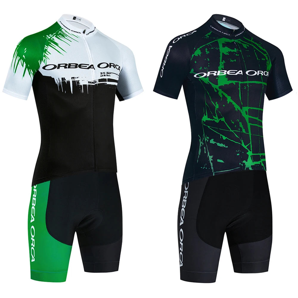 ORBEA ORCA Radtrikot Set 2025 – Kurzarm Trikot & Shorts mit Gel-Pad | Herren & Damen | Schnelltrocknend