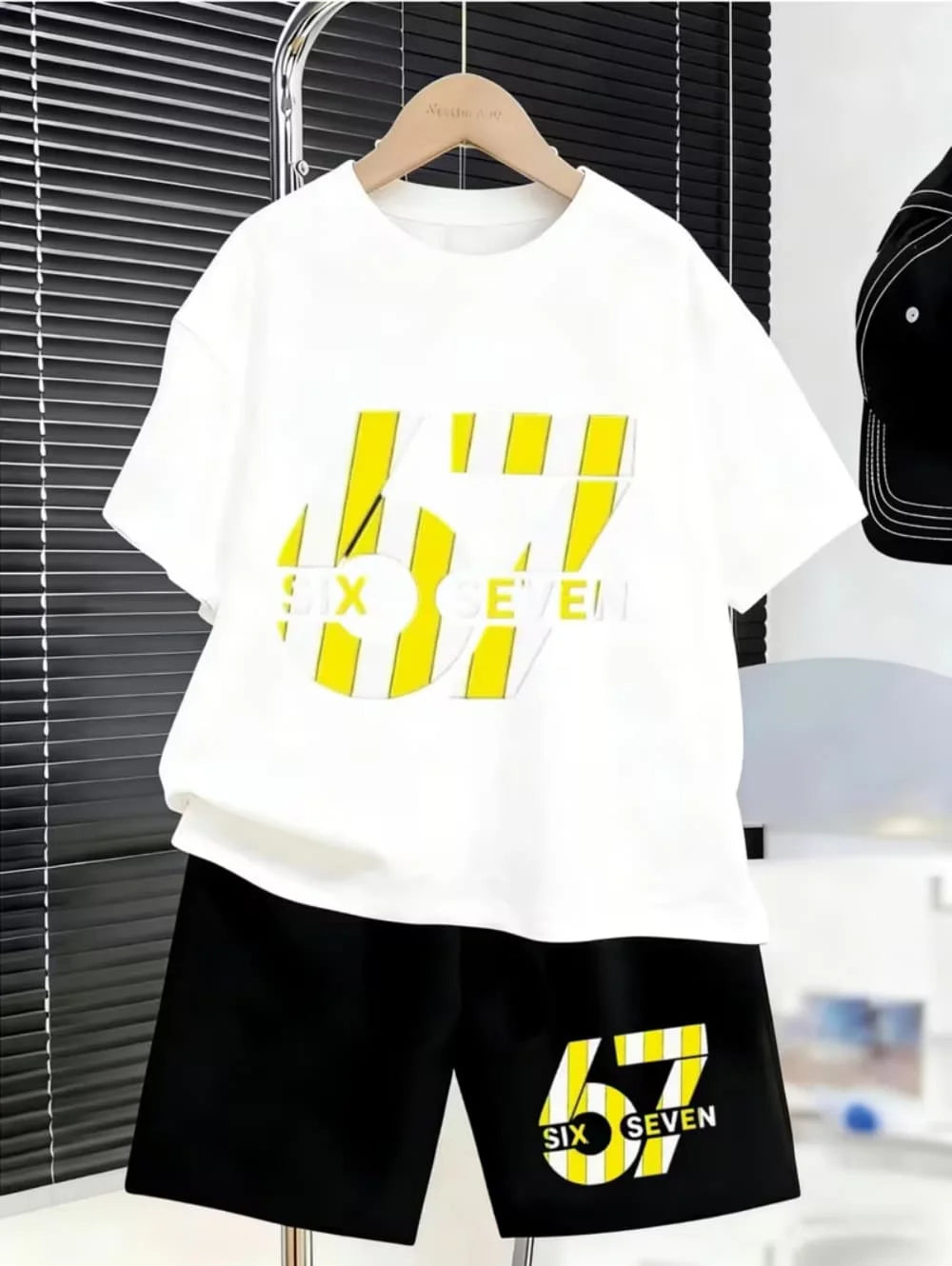 Kinder 3D-Print Set – T-Shirt & Shorts