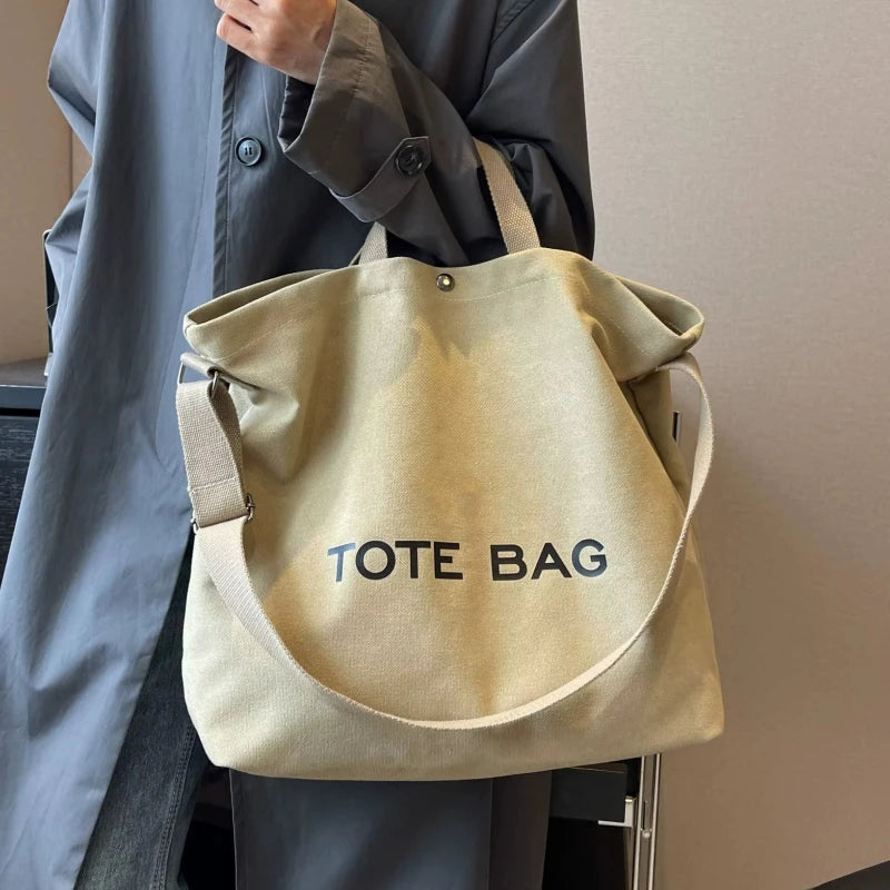 Damen Canvas Tote Bag – Retro-Style, Großes Fassungsvermögen