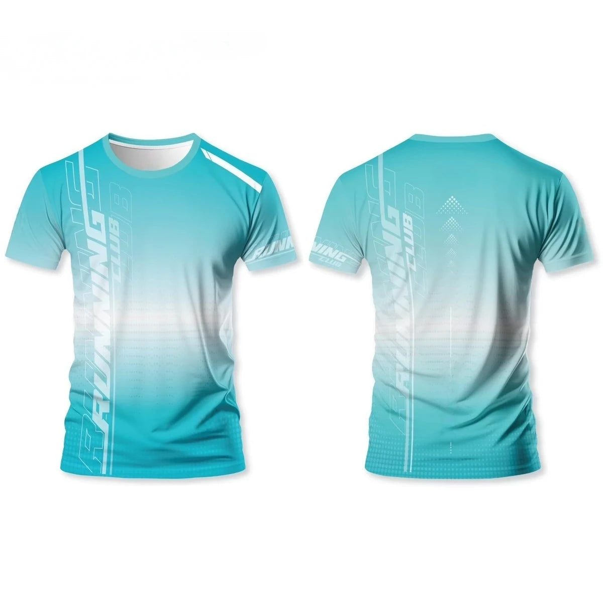 Herren 3D-Print Lauf-T-Shirt – Atmungsaktives Schnelltrocknend Gym Top