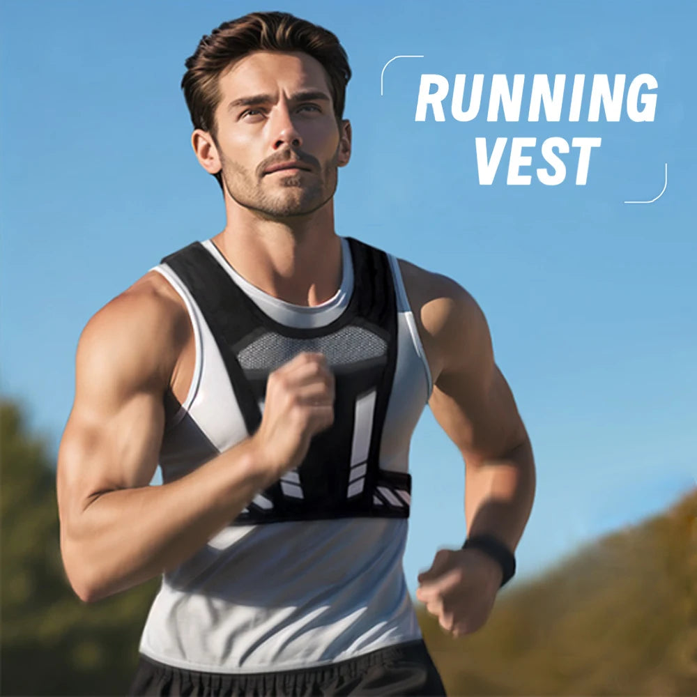 Reflektionsweste mit Handytasche & Schlüsselfach | Verstellbar für Damen & Herren – Laufen, Joggen, Gym