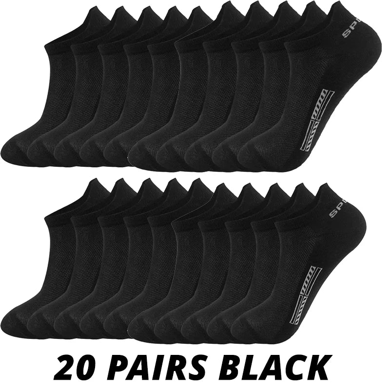 Herren Sport-Socken – Dünn, atmungsaktiv, im Set (5/10/20 Paar)