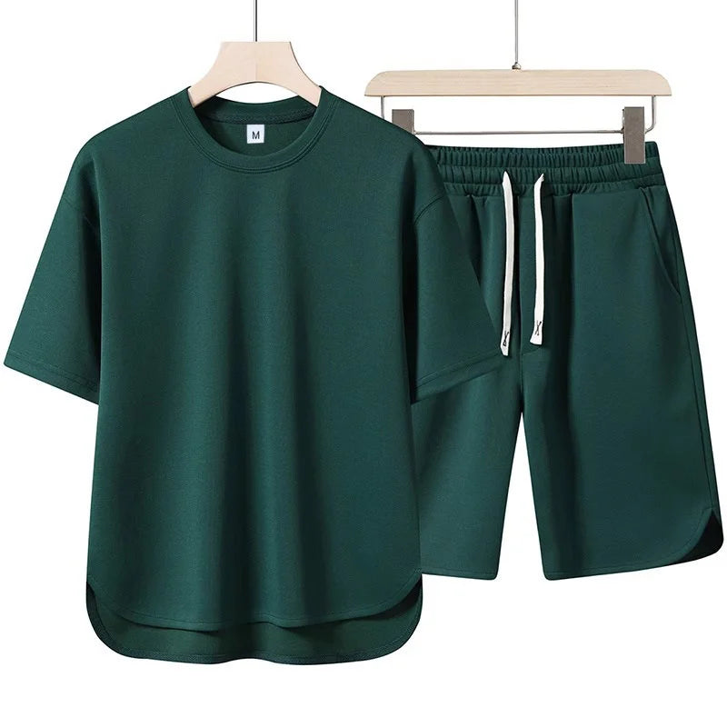 Herren Sommer-Set – T-Shirt & Shorts | Casual, Atmungsaktiv & Vielseitig | ZSMYSAA