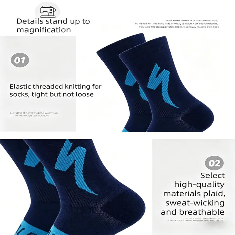 WRELS Sportsocken Herren & Damen – Rutschfest, Gepolstert & Kompression | Laufen, Radfahren, Wandern & Fußball | 1, 2 oder 3 Paar