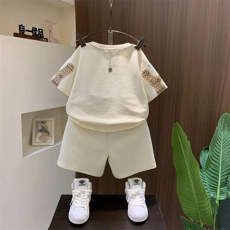 Jungen 2-teiliges Sport-Set – Shirt & Shorts im Korean Style