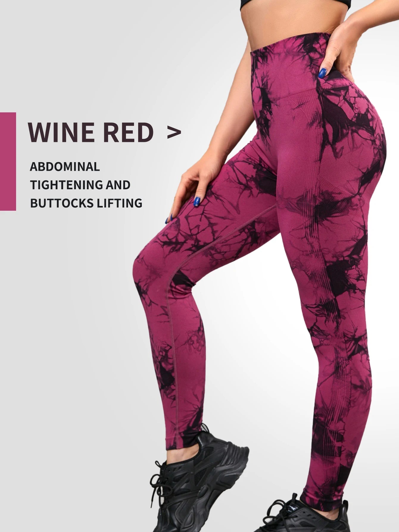 Damen Tie-Dye Leggings – High Waist, Scrunch Butt Lifting, Yoga & Gym