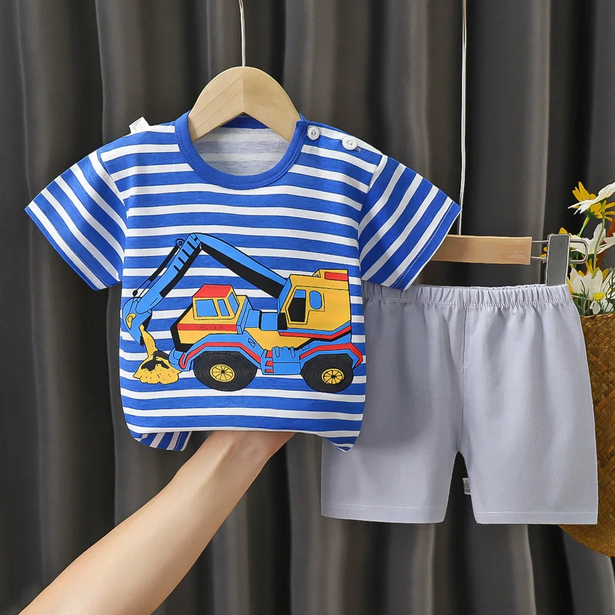 Kinder Sommer-Set – T-Shirt & Shorts | 100% Baumwolle, Atmungsaktiv & Hautfreundlich