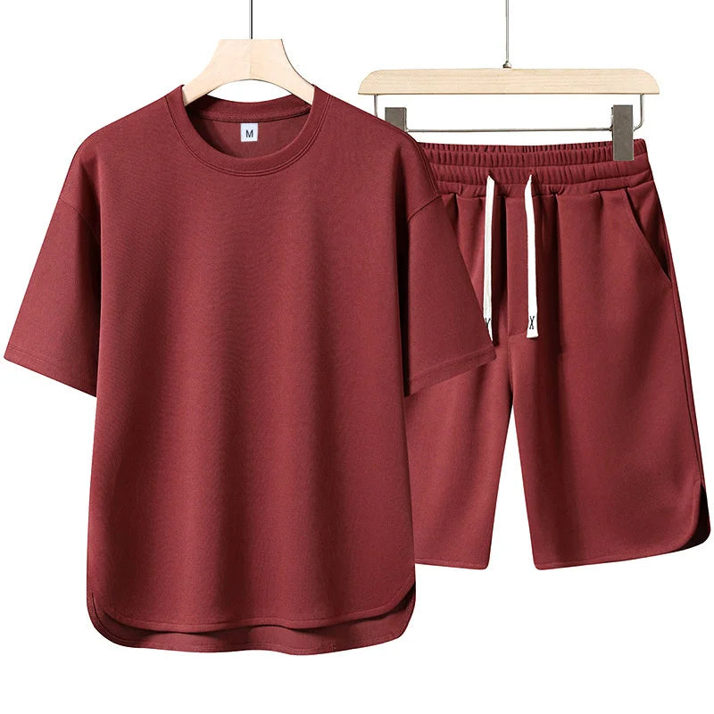 Herren Sommer-Set – T-Shirt & Shorts | Casual, Atmungsaktiv & Vielseitig | ZSMYSAA