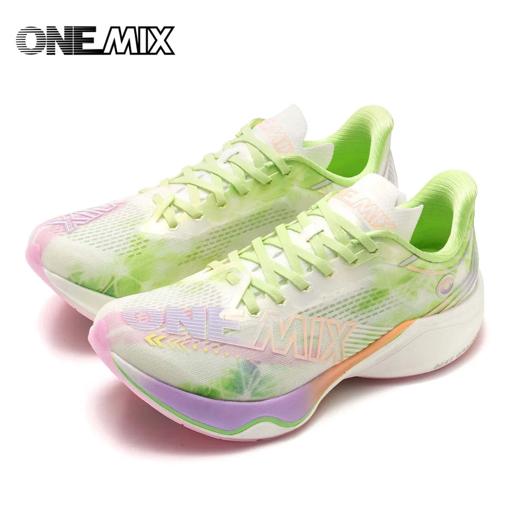 ONEMIX Carbon Plate Laufschuhe Herren & Damen – Vollflächige Dämpfung, Nylon-Obermaterial | Racing & Marathon Sneaker