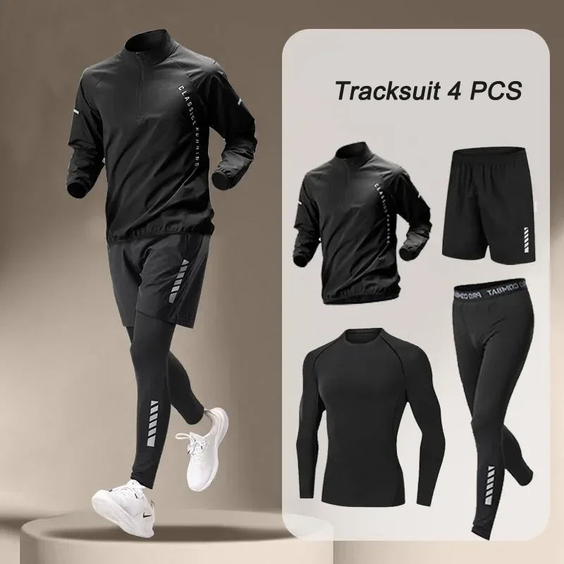 Herren Quick-Dry Jacken-Set – Outdoor Sportswear für Running & Fitness